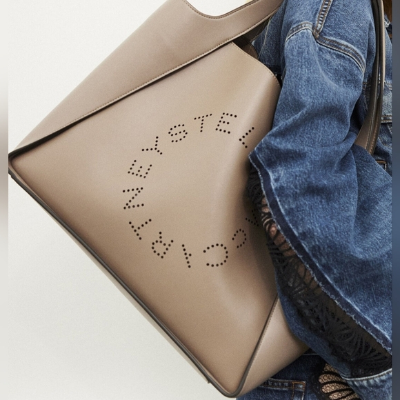 Authentic STELLA MCCARTNEY Logo‎ Set Tote Wristlet Dustbag Shoulder Crossbody - Picture 3 of 16